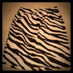 Banana Republic Zebra Print Skirt